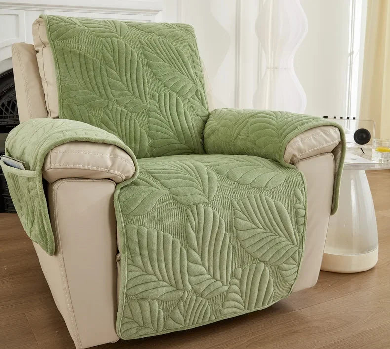 Housse pour fauteuil inclinable à motif de feuilles verdoyantes