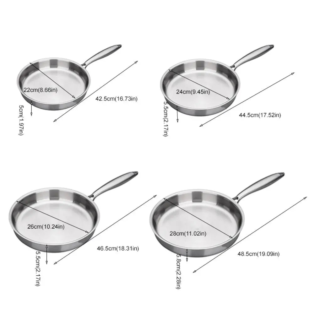 Poêle à frire en acier inoxydable