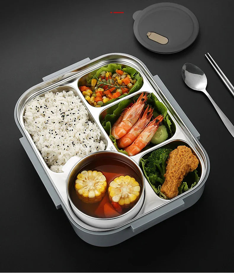 Boîte à lunch étanche en acier inoxydable – 2800 ml