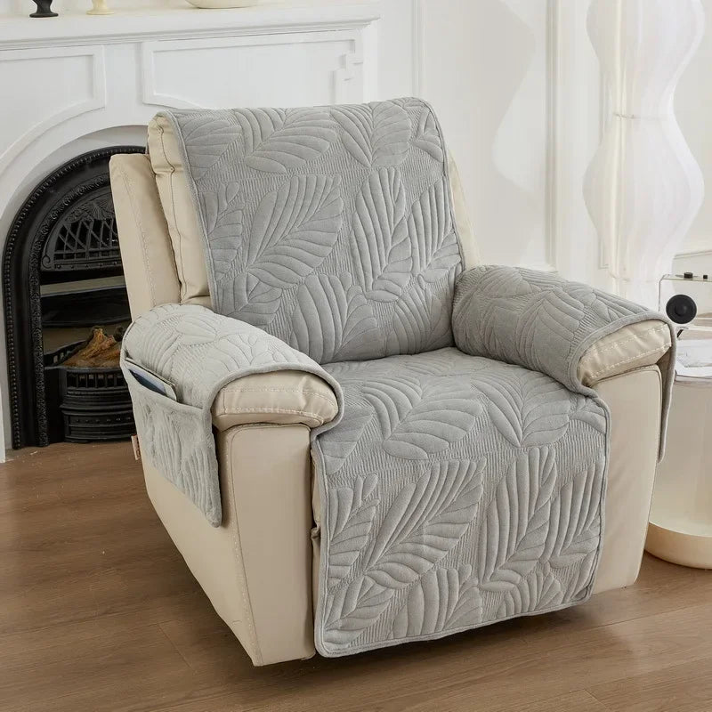 Housse pour fauteuil inclinable à motif de feuilles verdoyantes