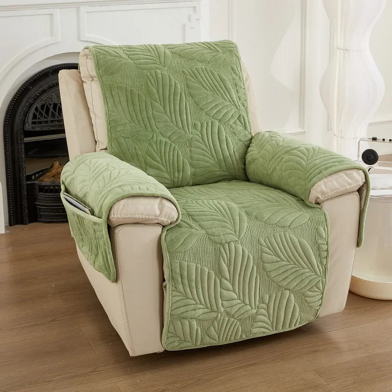 Housse pour fauteuil inclinable à motif de feuilles verdoyantes