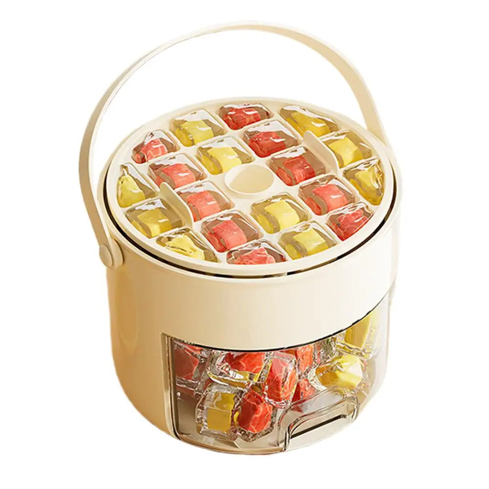 Bac à glaçons et récipient de rangement 2 en 1 avec cuillère