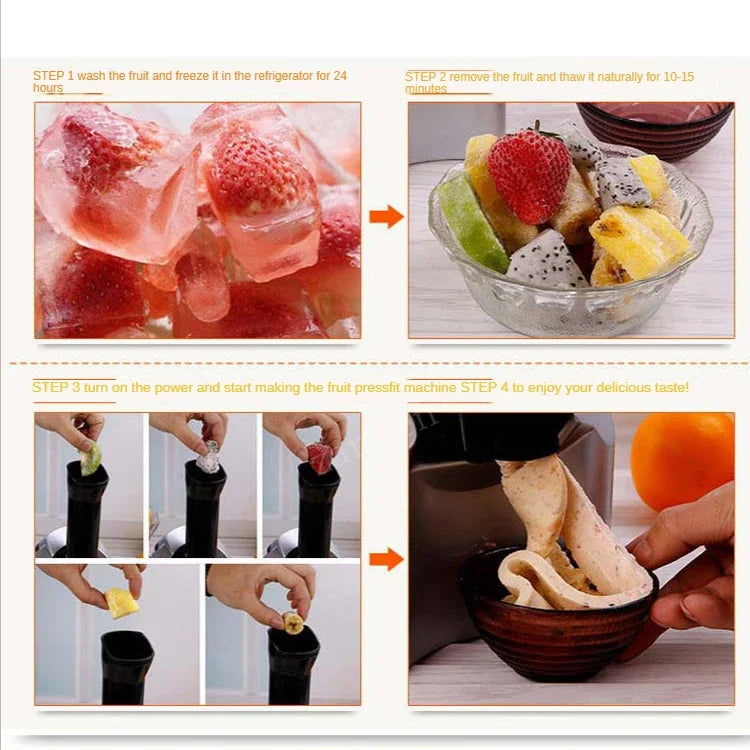 Appareil compact pour desserts aux fruits et smoothies