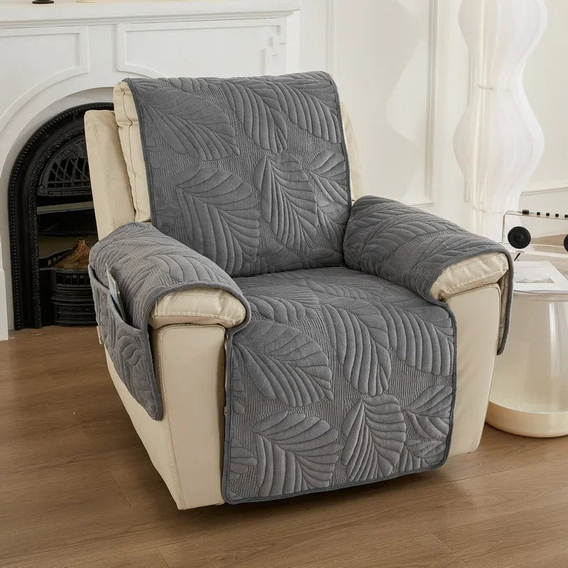 Housse pour fauteuil inclinable à motif de feuilles verdoyantes