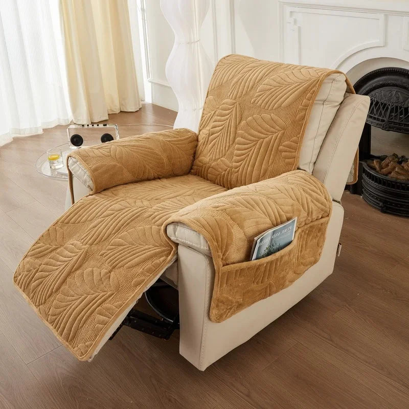 Housse pour fauteuil inclinable à motif de feuilles verdoyantes