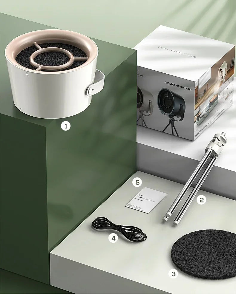 Hotte de cuisine portable pour bureau - Alimentée par USB