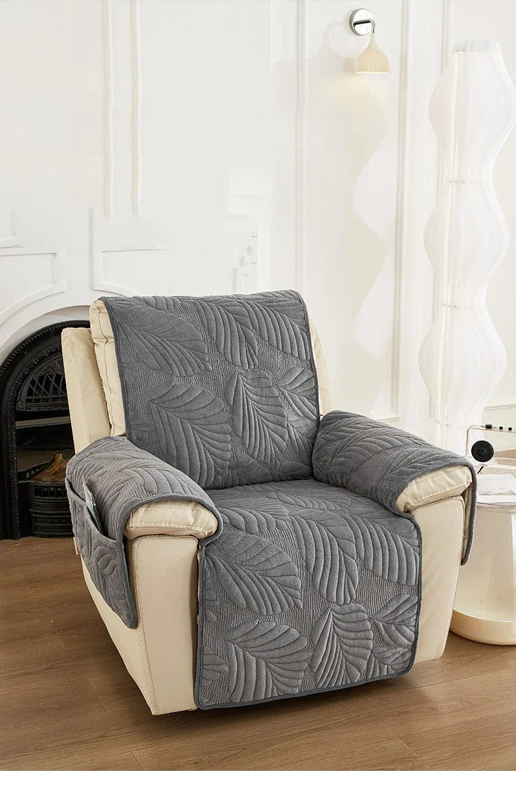 Housse pour fauteuil inclinable à motif de feuilles verdoyantes