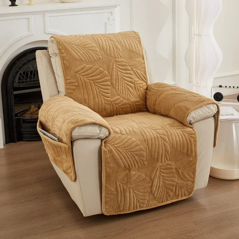 Housse pour fauteuil inclinable à motif de feuilles verdoyantes