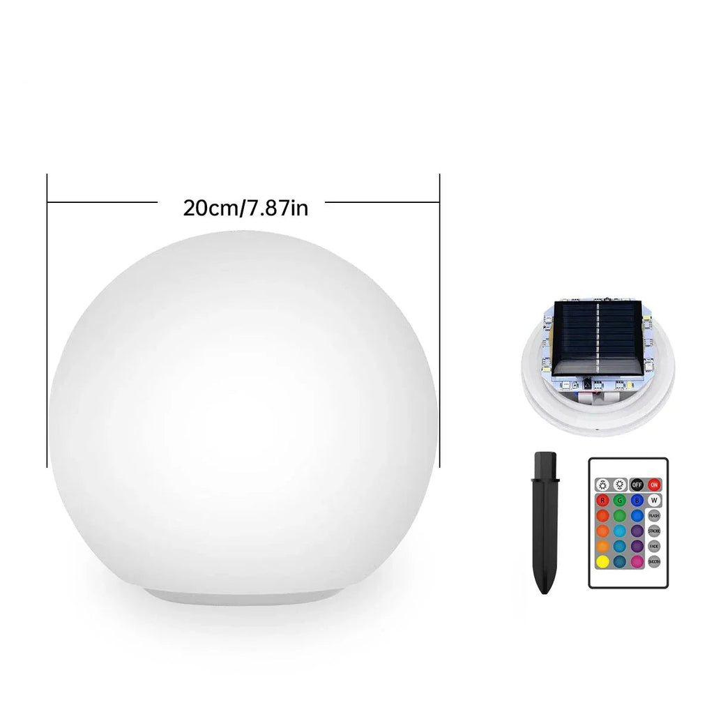 Sphère lumineuse LED résistante aux intempéries